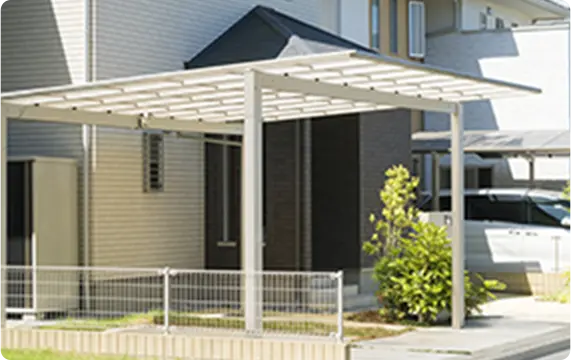 カーポート施工種類02：両側支持タイプを表す画像